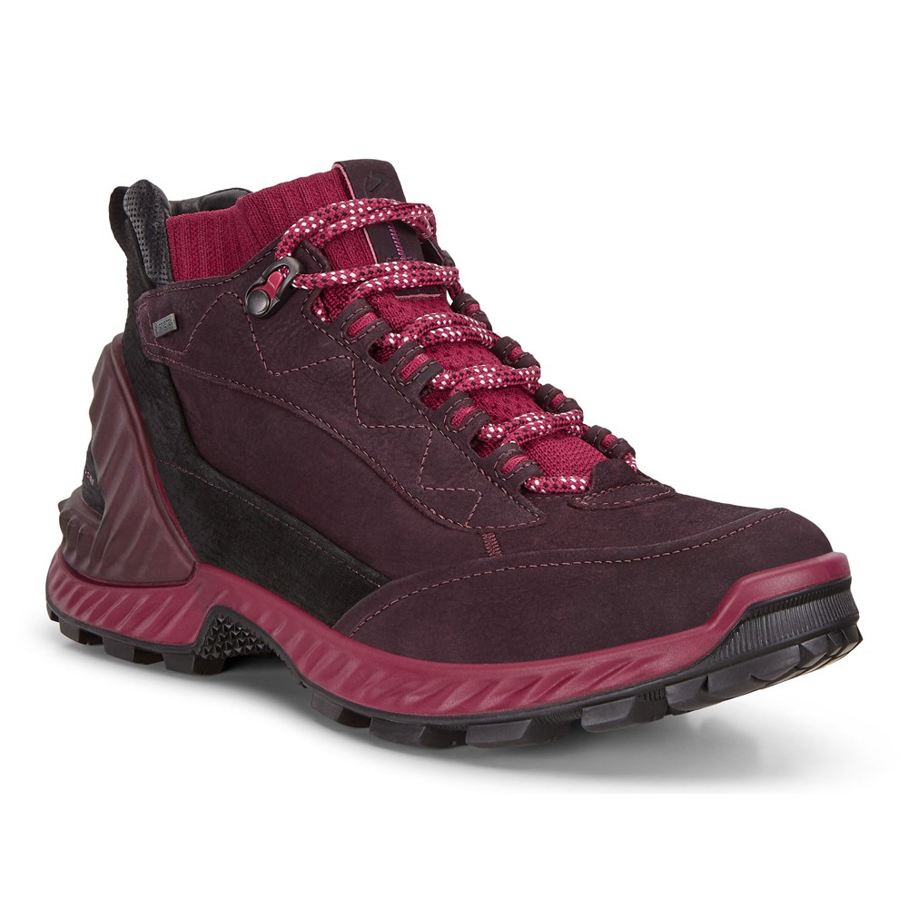 Tenis De Montaña Mujer - ECCO Exohike Mid Gtx - Vino - IUG681097